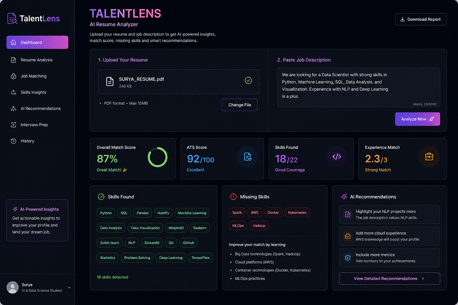 TalentLens AI